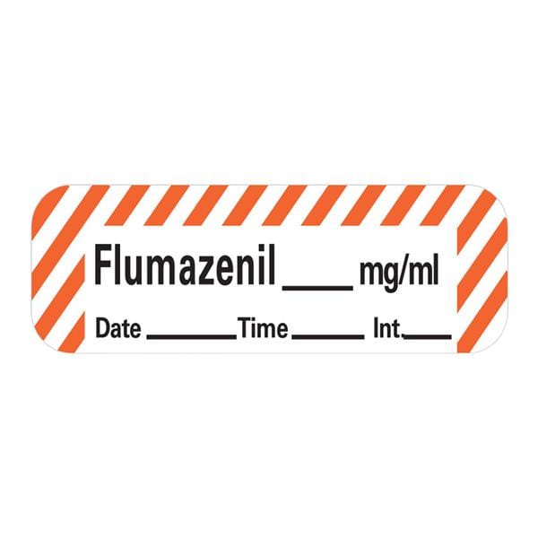 Anesthesia Label DTI Flumazenil mg/mL White/Red 1-1/2x1/2" 600/Rl