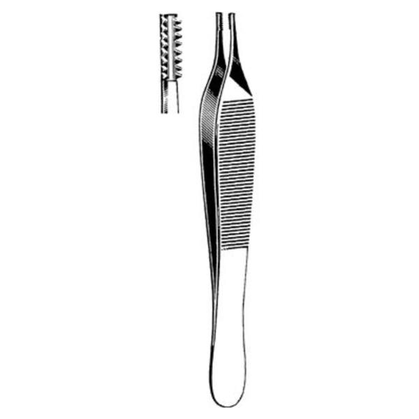 Merit Adson-Brown Tissue Forcep Straight 4-3/4" Non-Sterile Ea