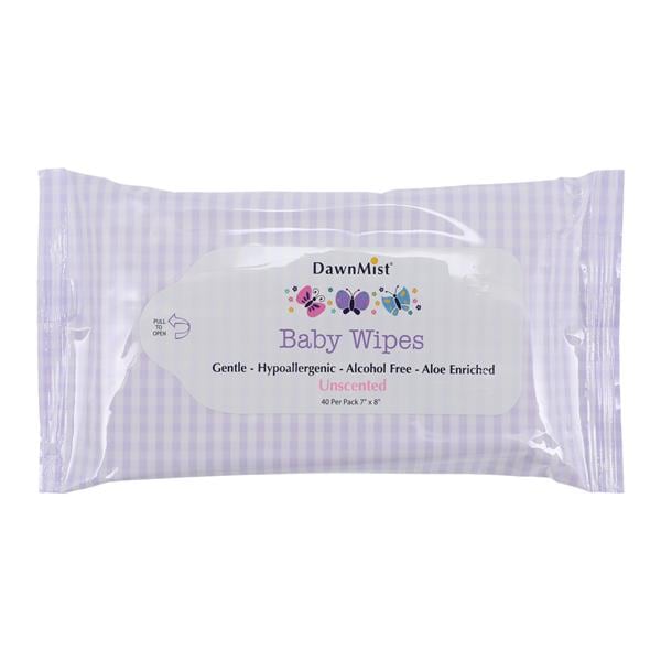 DawnMist Baby Wipes Unscented 7x8" 960/Ca
