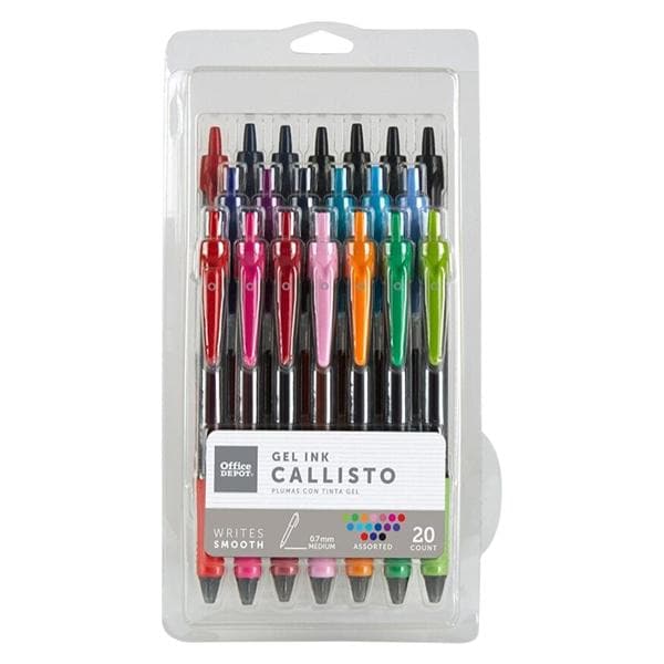 Foray Gel Ink Retractable Roller Pens Fine Point 0.7 mm Asst Ea product image