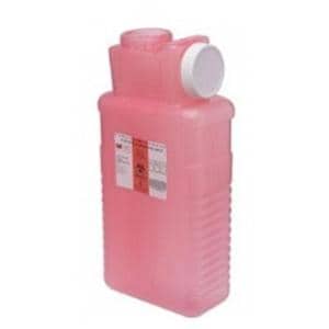 Sharps Container 2.5gal Translucent Red 37x18x17" Safety Column Scrw Cp Plstc Ea, 16 EA/CA