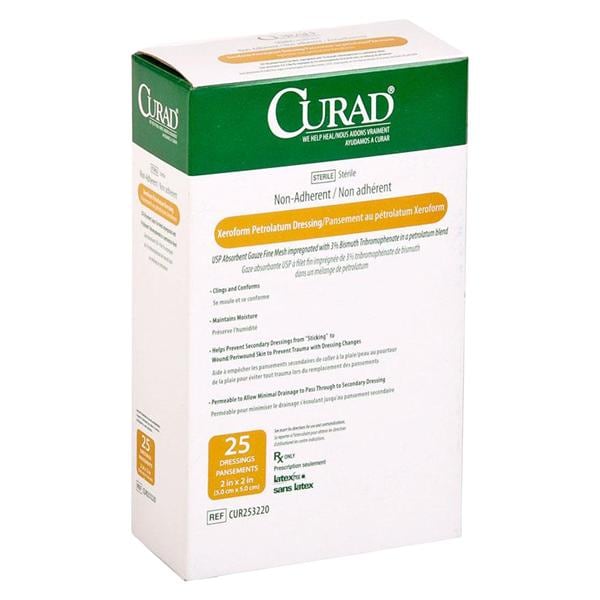 Curad Cotton Window Gauze 4.75x4.312" Sterile Adhesive Free Absorbent LF