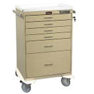 Classic Anesthesia Cart 42-1/2x32" (6) Drawer Electronic Push Button Lock