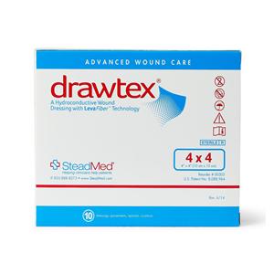 Drawtex LevaFiber Hydroconductive Dressing 4x4" Non-Adherent Absorbent LF, 10 EA/BX