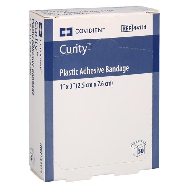 Curity Adhesive Bandage Plastic 1x3" Tan Sterile 50/Bx, 24 BX/CA