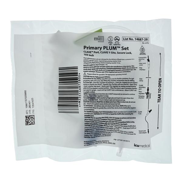 IV Set Y-Site 103" 15 Drops/mL Priming Volume 19mL 48/Ca