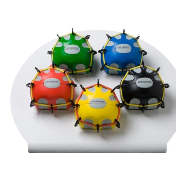 CanDo Hand Exerciser Yellow/Red/Green/Blue/Black 5/St