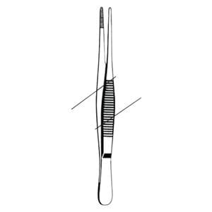 Econo Dressing Forcep Straight 5-1/2" Stainless Steel Sterile 25/Bx