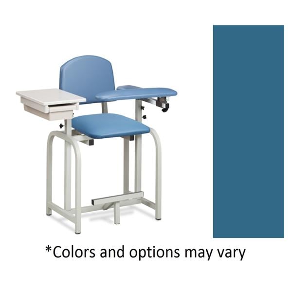 Lab X Series Blood Draw Chair Wedgewood Powder-Coated Steel Frame Ea