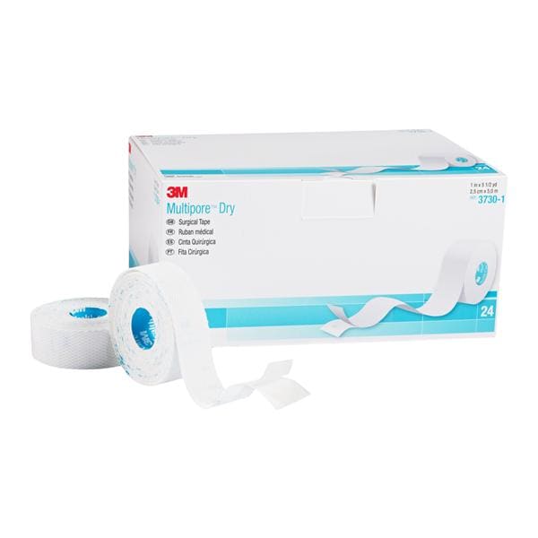 Multipore Surgical Tape Cloth 1"x5.5yd White 96 Rl/Ca