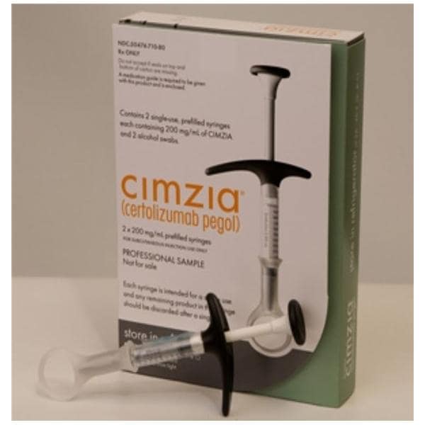 Cimzia Injection 200mg/1mL Prefilled Syringe 1mL 2/Package