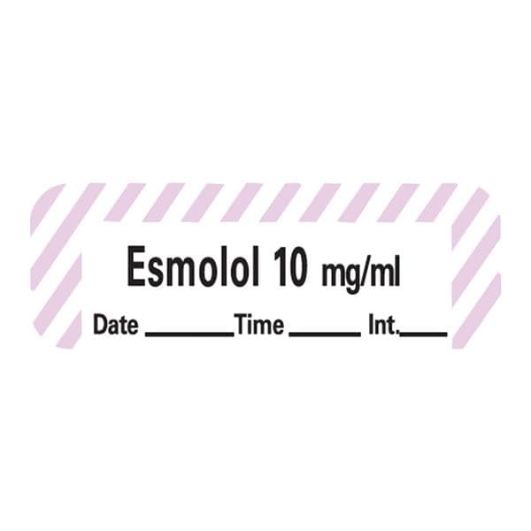 Anesthesia Label DTI Esmolol 10mg/ml White/Violet 1-1/2x1/2" 600/Rl