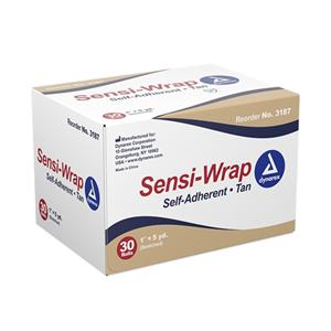 Sensi-Wrap Bandage Non-Woven Spandex 1"x5yd Tan Non-Sterile 30/Ca