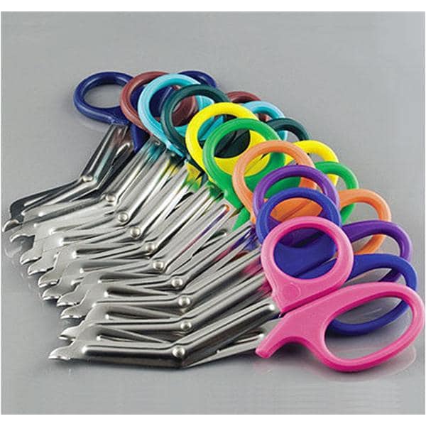 Multi-Cut Utility Scissors Angled 7" Stainless Steel/Plastic Sterile Disp 25/Bx