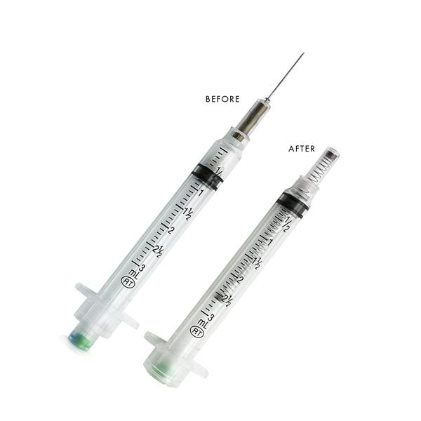 VanishPoint Hypodermic Syringe/Needle 21gx1" 3cc Rtrctbl Fx Ndl Sfty LDS 100/Bx, 6 BX/CA
