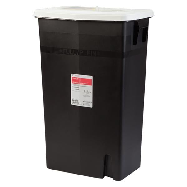 SharpSafety RCRA Hazardous Waste Container 18gal Black 26x12.75x18.25 Ld PP Ea