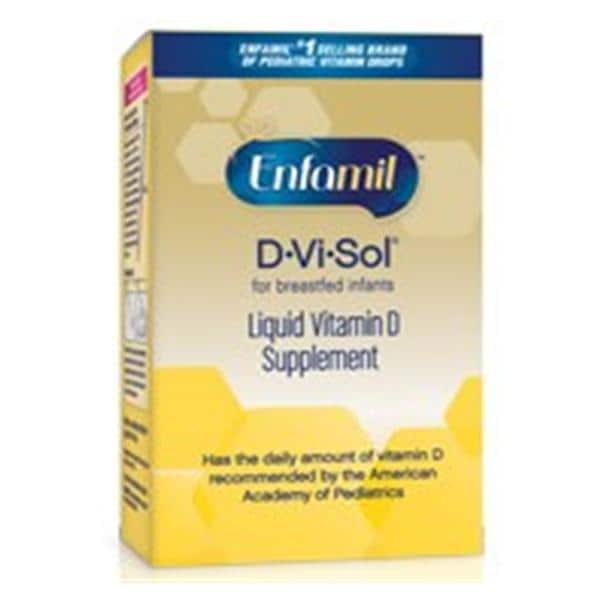 Enfamil D-Vi-Sol Infnt VitD Splmnt Liquid Drops Gltn Fr/Kshr 400IU 50mL 12/Ca