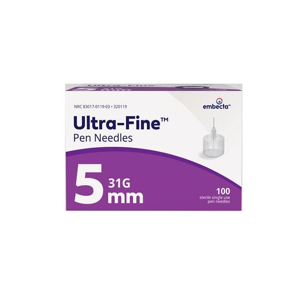 Ultra-Fine Insulin Pen Needle 31gx5mm Conventional 1200/Ca