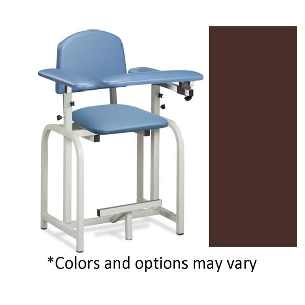 Lab X Series Blood Draw Chair Burgundy Powder-Coated Steel Frame 400lb Ea