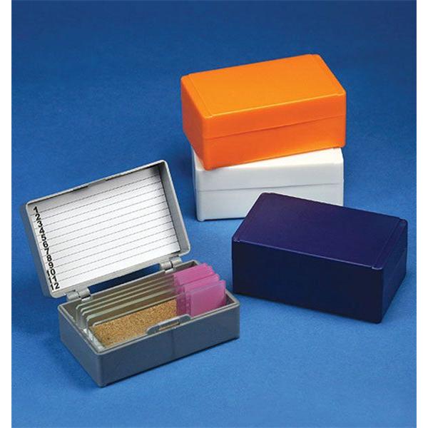 Microscope Slide Storage Box Blue 12 Position Ea