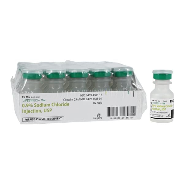 Sodium Chloride 0.9% Injection Lifeshield SDV 10mL 25/Package