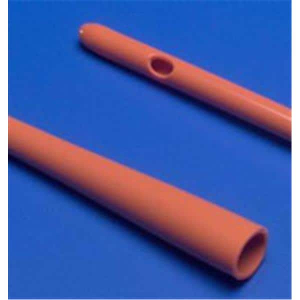 Dover Rob-Nel Intermittent Catheter Integral Tapered Round Tip Red Rubber 8Fr