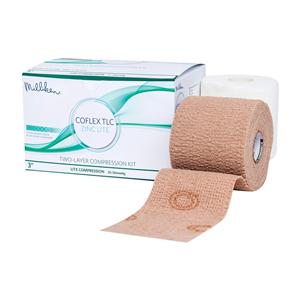 CoFlex TLC Zinc Lite Compression Bandage Elastic/Foam 3"x6yd Tan/White NS 8/Ca