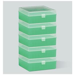 Fisherbrand Cryo Tube Storage Box Polypropylene Green 5/Pk