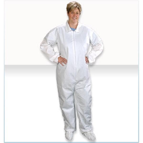 Aquatrak Coverall Elastic Large White 25/Ca