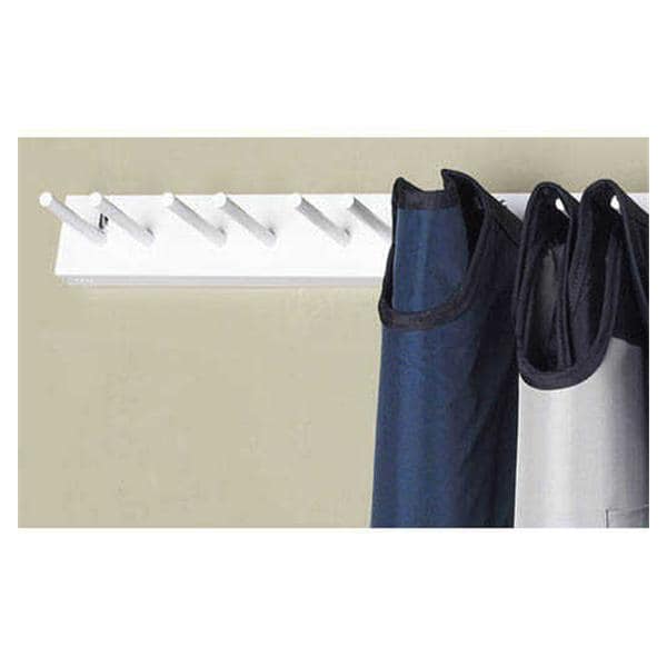 Apron Rack White Metal 3x8-1/4" With 2 Places Ea