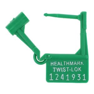 Twist-Lok Tamper Evident Seal Green 100/Pk