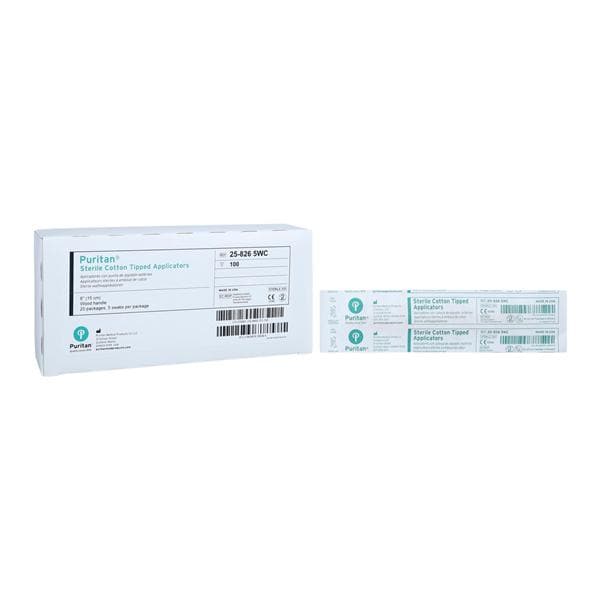Cotton Swab 6 in Sterile 1000/Ca