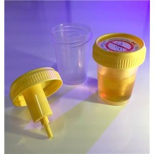 TransferTop Urine Collection Cup 60mL Plastic Sterile Ind Pkg 500/Ca