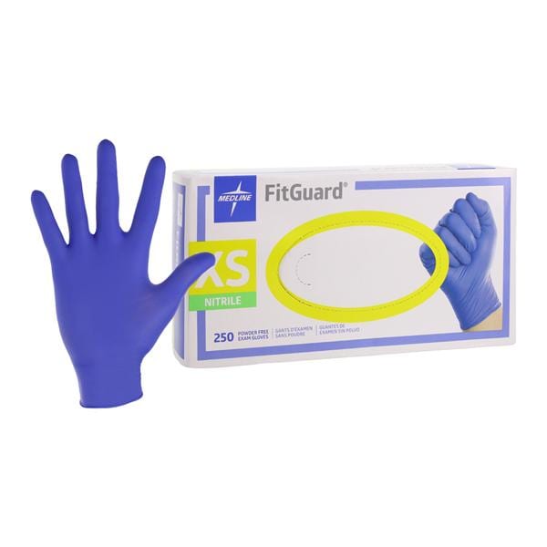 FitGuard Nitrile Exam Gloves X-Small Blue Non-Sterile product image