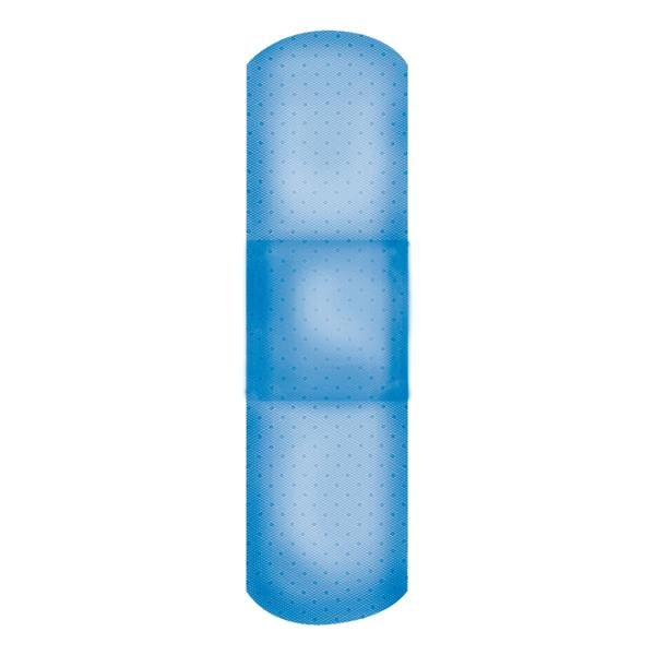 American White Cross Metal Detectable Bandage Fabric 1x3" Blue Sterile 1300/Ca