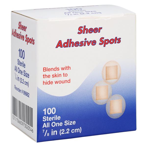 Hospital Quality Adhesive Bandage Plastic 7/8" Sheer Sterile 100/Pk, 36 PK/CA