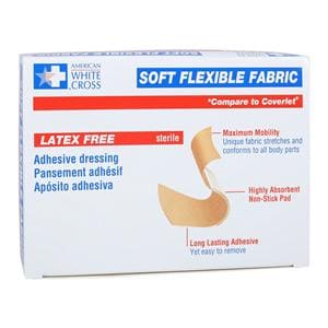 American White Cross Adhesive Bandage Fabric 3/4x3" Tan Sterile 100/Bx