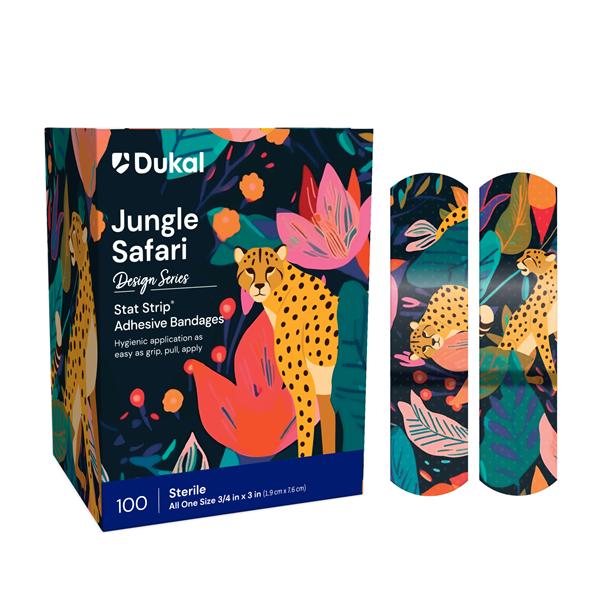 American White Cross Adhesive Bandage Plastic 3/4x3" Designer Safari Strl 100/Bx, 12 BX/CA