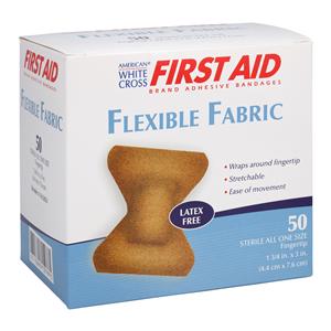 American White Cross Adhesive Bandage Fabric 1-3/4x3" Tan Sterile 50/BX, 12 BX/CA
