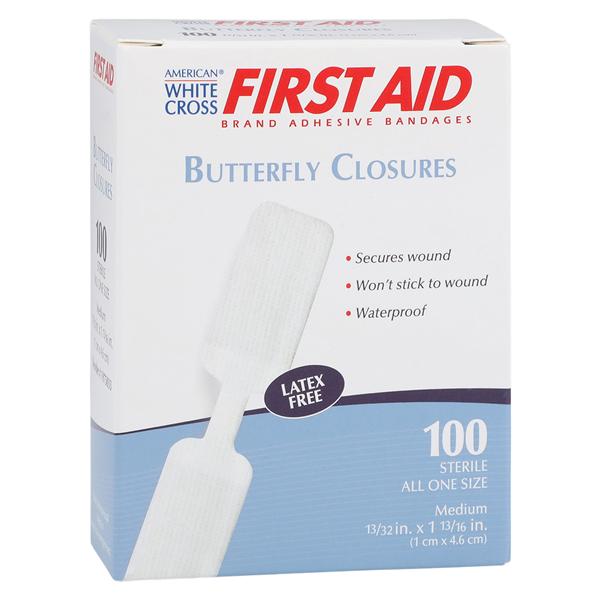 American White Cross Wound Closure Strip 13/32x1-13/16" White 100/Bx product image