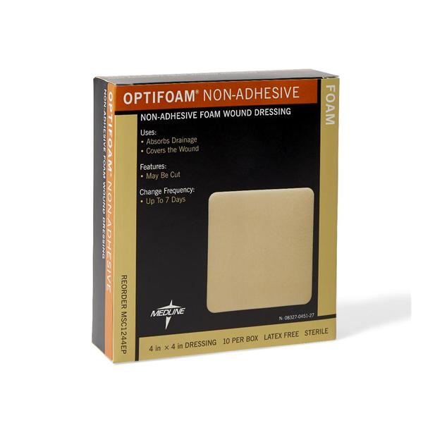 Optifoam Foam Wound Dressing 4x4" Sterile Square Non-Adhesive Absorbent