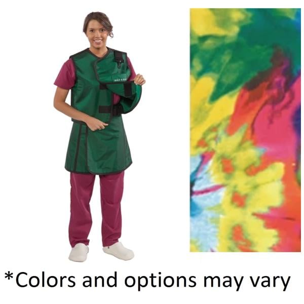 Lead X-Ray Apron Large Adult Tie-Dye With Collar Ea