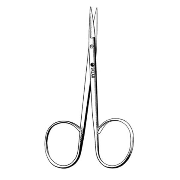 Iris Ribbon Scissors Straight 4" Stainless Steel Non-Sterile Reusable Ea