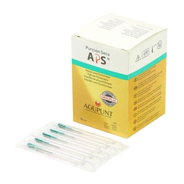 APS Dry Needling Needle 0.16x25mm Green Conventional 100/Bx