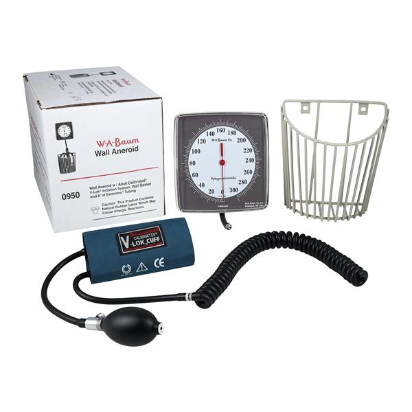 Calibrated V-Lok Aneroid Sphygmomanometer Ntrl Wht Ltx Arm Hi Cnrst Dl Dspl Ea