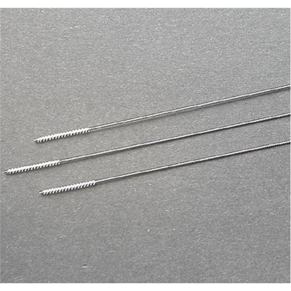 Suction Tube Cleaning Brush Nylon Bristle 8" Stainless Steel Disposable 3/Pk