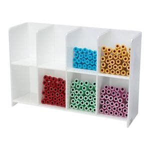 Tube Rack 8 Place White Ea