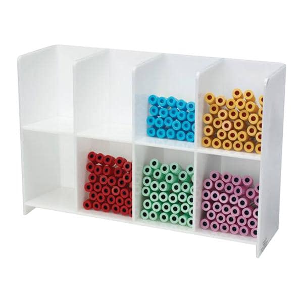 Tube Rack 8 Place White Ea