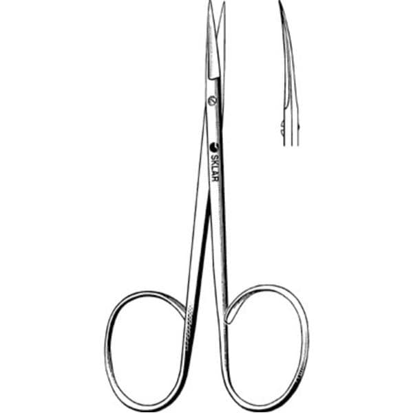 Iris Ribbon Scissors Curved 4" Stainless Steel Non-Sterile Reusable Ea