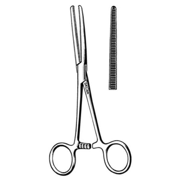 Rochester-Pean Hemostatic Forcep Straight 7-1/4" Stainless Steel Non-Sterile Ea